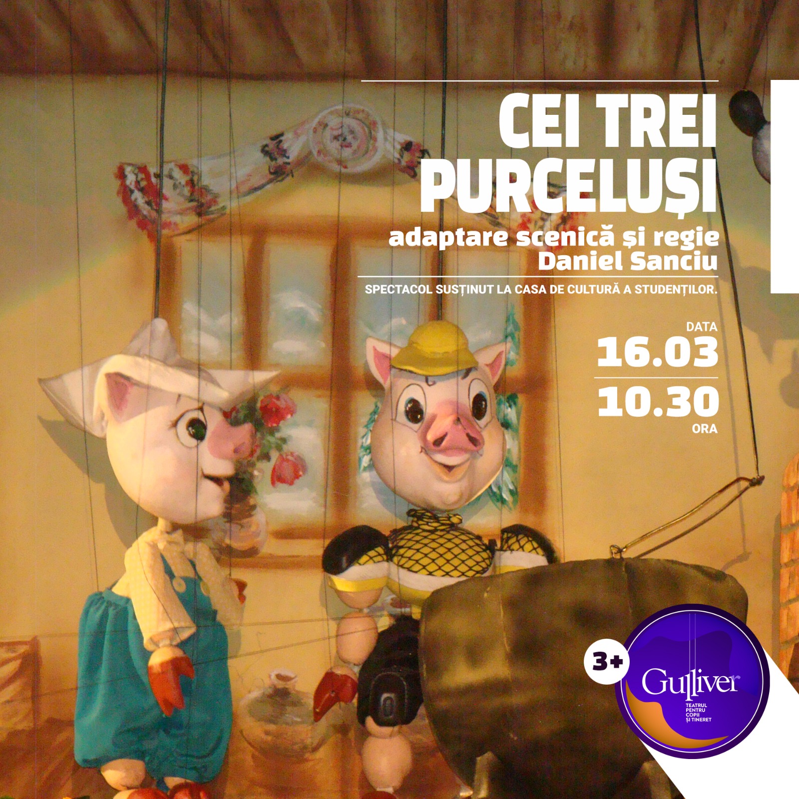 Unul dintre cele mai îndrăgite spectacole pentru copii de la Teatrul ”Gulliver”